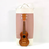 ウクレレ用レザーバッグ(ショルダー&ハンドルの2WAY、ソプラノ・コンサート兼用サイズ、インナーバッグ付き)