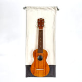 ウクレレ用インナーバッグ(巾着タイプ、ソプラノ・コンサート兼用、綿100%)